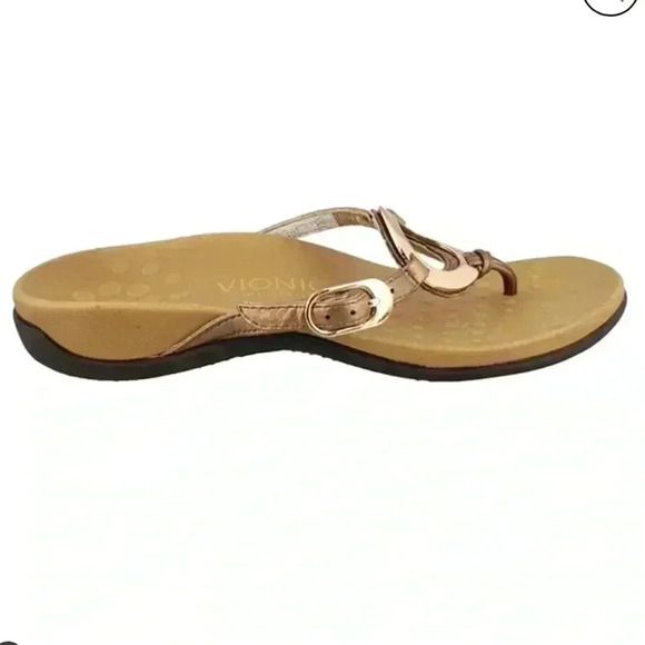 Vionic Karina Toe Post Flip Flop Sandal Concealed Orthotic Arch Support Size 7 - Picture 1 of 6